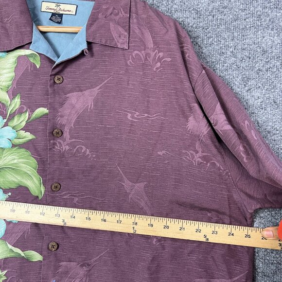 Tommy Bahama Mens XLarge Island Floral 100% Silk Button Up Shirt - Picture 6 of 8